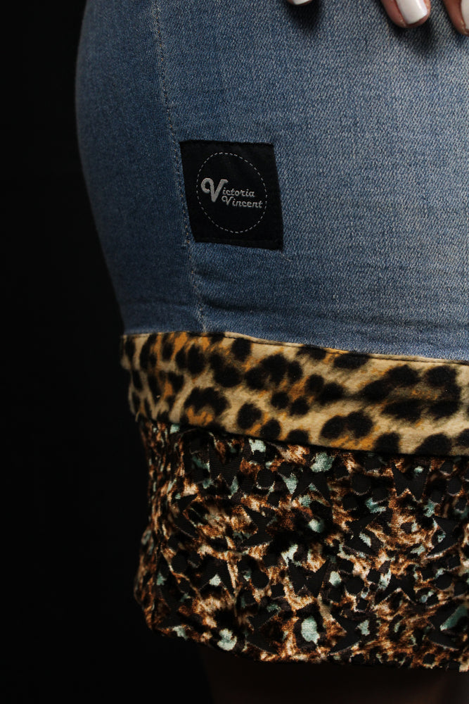 “Denim Tri” - Vspoke Collection Denim Jacket, Dress, & Shorts