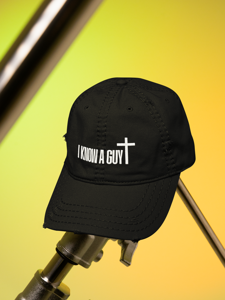 "I Know A Guy" - Distressed Embroidered Dad Cap - Victoria Vincent